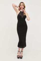 Bardot ruha fekete, midi, testhezálló - fekete XL - answear - 46 990 Ft