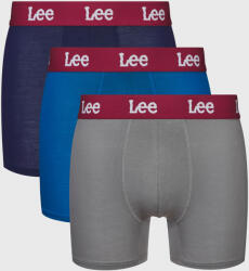 Lee 3PACK Boxeri Lee Cannon albastru-gri S