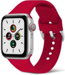 SmartWatcherz Csatos Szilikon Apple Watch Szíj - Rózsapiros, 42, 44, 45, 49mm, S/M (23416)