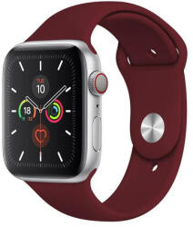 SmartWatcherz Szilikon Apple Watch Szíj - Bor Vörös, S/M, 42, 44, 45, 49mm (8821)