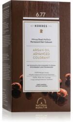 KORRES Argan Oil Culoare permanenta pentru par cu ulei de argan culoare 6.77 Gianduja 50 ml