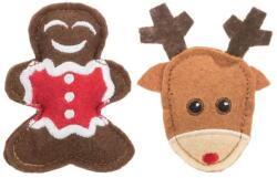 TRIXIE Xmas filc rénszarvas és mézeskalács ember 8cm 2db/csomag (92548) - grandopet