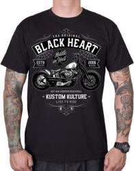 Black Heart Póló BLACK HEART Moto Kult fekete XXL
