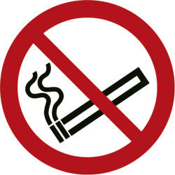 Dohányozni TILOS biztonsági jel műanyag tábla 22, 4x22, 4 cm