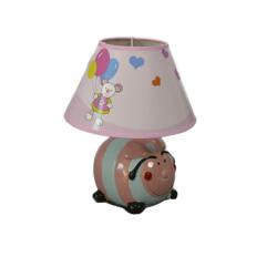 Bobo Éjszakai lámpa gyerekeknek, kerámia, 25 cm, E14, 40 W, rózsaszín, Boboshop (D1-15-1)