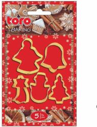 Toro TORO, karácsonyi, 5 db, 5 cm, aranyszínű