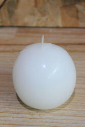 Fehér gömb alakú illatgyertya 7cm (EWA32288)