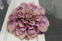 Rózsaszín mű rézvirág (zinnia) 15cm (EWA21686)
