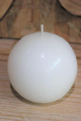Fehér gömb alakú illatgyertya 9cm (EWA32282)