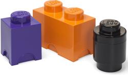 LEGO® LEGO® tárolódobozok Multi-Pack 3 db - lila, fekete, narancs (SL40140800)