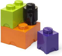 LEGO® LEGO® tárolódobozok Multi-Pack 4 db - lila, fekete, narancssárga, zöld (SL40150800)