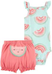 CARTERS CARTER'S Set 2 részes body pántokkal, rövidnadrág Pink Watermelon girl 18m (AGS1N616710_18M)