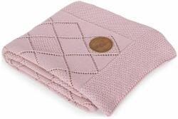 CEBA Kötött takaró díszdobozban 90x90 rizsmintás rózsaszín (AGSW-812-118-130)