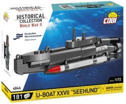 COBI II. világháború U-boat XXVII Seehund, 1: 72, 181 k (CBCOBI-4846)
