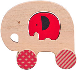 Petit Collage Elefánt és bébi elefánt kerekeken (DDPTC538)