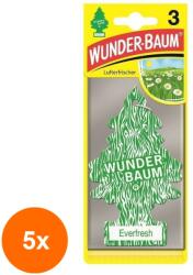 Wunder-Baum Set 5 x 3 Odorizante Auto Everfresh, Wunder-Baum (DEM-5xMDR-8002)