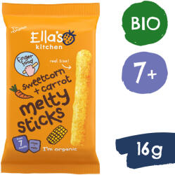 Ella's Kitchen BIO Ropogós rudak kukoricával és sárgarépával (16 g) (MGEK428)