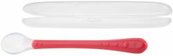 Nuby Szilikon kanál hosszú nyéllel és fedővel 1 db, 6 m +, piros (AGSID5556PINK)