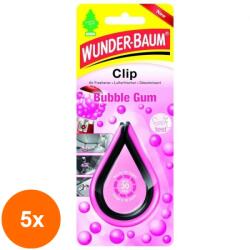 Wunder-Baum Set 5 x Odorizant Auto Bubble Gum, Wunder-Baum (DEM-5xMDR-972693)