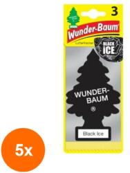 Wunder-Baum Set 5 x 3 Odorizante Auto Black Ice, Wunder-Baum (DEM-5xMDR-8000)