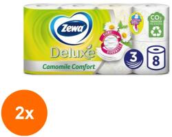 Zewa Set 2 x 8 Role Hartie Igienica Zewa Deluxe Camomile Comfort, 3 Straturi (FXE-2xEXF-TD-EXF23588)