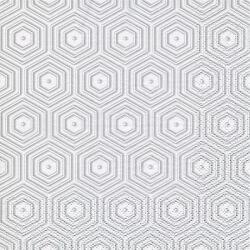  Szalvéta 33x33cm TI-FLAIR 3rétegű, 20db/csomag, Geometric fehér