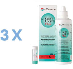 Menicon MeniCare Plus (3 x 250 ml) (B 3 x MCP250) Lichid lentile contact