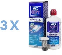 Alcon AoSept Plus with HydraGlyde (3 x 360 ml)