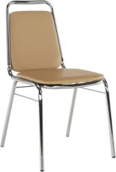 TEMPO KONDELA Szék tárgyalóterembe, barna textilbőr, ZEKI