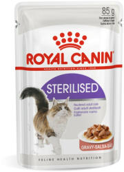 Royal Canin STERILISED GRAVY - ivartalanított felnőtt macska szószos nedves táp (12*85g) - krizsopet