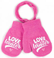 Yo! Bébi téli kesztyű 10 cm - Rózsaszín Love Winter - babyshopkaposvar