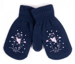  Yo! Bébi téli kesztyű 12 cm - Sötét kék cica