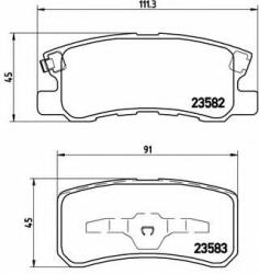 BREMBO Set placute frana, frana disc CITROEN C-CROSSER (EP) (2007 - 2016) BREMBO P 54 031