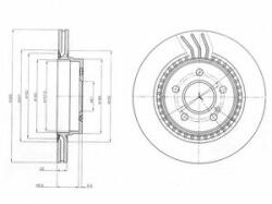 DELPHI Disc frana MERCEDES C-CLASS T-Model (S204) (2007 - 2014) DELPHI BG4226C