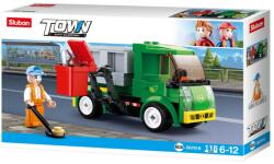 Sluban Town - City Cleaner hulladékszállító teherautó építőjáték készlet (M38-B0781B)