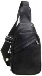 Dollcini Dollcini, férfi crossbody táska, vízálló, PU bőr táska - Fekete (357914_BM1101_black)