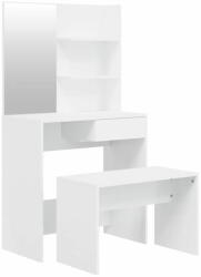  Vidaxl magasfényű fehér fésülködőasztal-szett 74, 5x40 x 141 cm 3114143