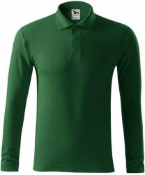 MALFINI Tricou polo bărbați cu mânecă lungă Pique Polo LS - Verde de sticlă | XXL (2210617)