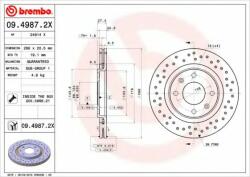 BREMBO Disc frana CITROEN XANTIA (X2) (1998 - 2003) BREMBO 09.4987. 2X