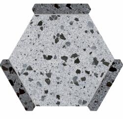 22x25 cm Avant Maggiore Grigio PRÉMIUM design terazzo hatású HEXAGON BURKOLAT