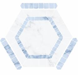  22x25 cm Avant Ibiza Sky Prémium márványhatású Hexagon járólap