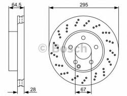 Bosch Disc frana MERCEDES C-CLASS T-Model (S204) (2007 - 2014) BOSCH 0 986 479 331