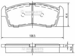 NIPPARTS Set placute frana, frana disc SUZUKI IGNIS II (2003 - 2016) NIPPARTS N3608032