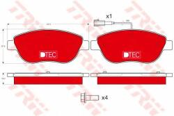 TRW Set placute frana, frana disc FIAT LINEA (323) (2007 - 2016) TRW GDB1483DTE
