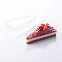 Martellato Pahare Triunghi - Felie de Tort 160 ml, 13.5 x 6.9 x H 4.2 cm, Set 100 Buc (PMOFT001) Pahar