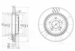 DELPHI Disc frana MERCEDES C-CLASS T-Model (S203) (2001 - 2007) DELPHI BG3726