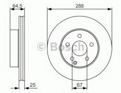 Bosch Disc frana MERCEDES C-CLASS (W204) (2007 - 2014) BOSCH 0 986 479 S83