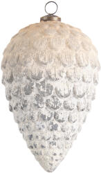 Clayre & Eef Glob sticla alb antichizat 13x20 cm (6GL3180X) - decorer