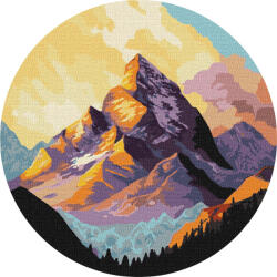 Ideyka Set pictura pe numere rotunda, cu sasiu, Culorile naturii, O29cm (KHO-R1016) Carte de colorat