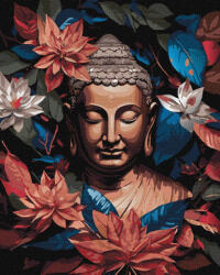 Ideyka Set pictura pe numere, cu sasiu, Buddha - extra culori metalizate, 40x50 cm (KHO5098)